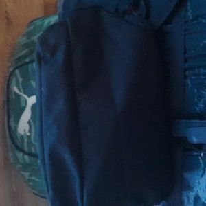 Puma Camo Bookpack Back Pack Logo Shoulder Back Strap Zippers Used Once